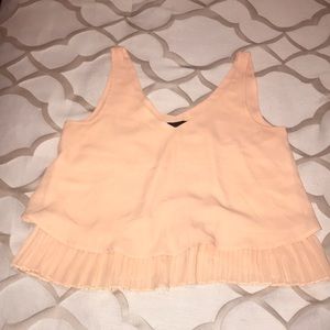 Peach Pleated Shirt Size:M